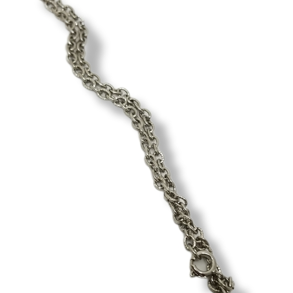 SILVERTONED & FAUX TURQUOISE NATIVE AMERICAN STYLE THUNDERBIRD PENDANT NECKLACE - Picture 7 of 7